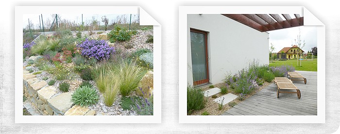 Mulčování ekotextíliemi v okrasných zahradách rodinných domů