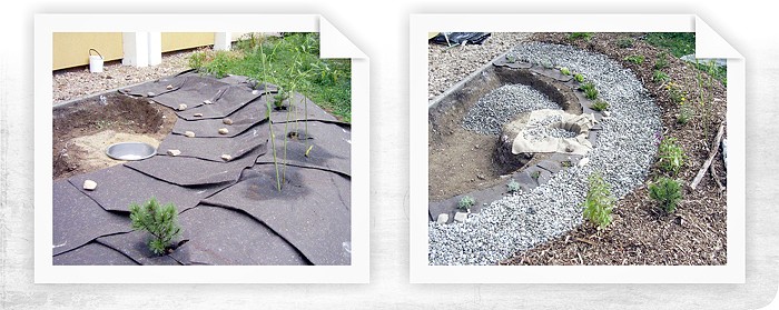 Předzahrádka bytového domu v Brně - Kohoutovicích